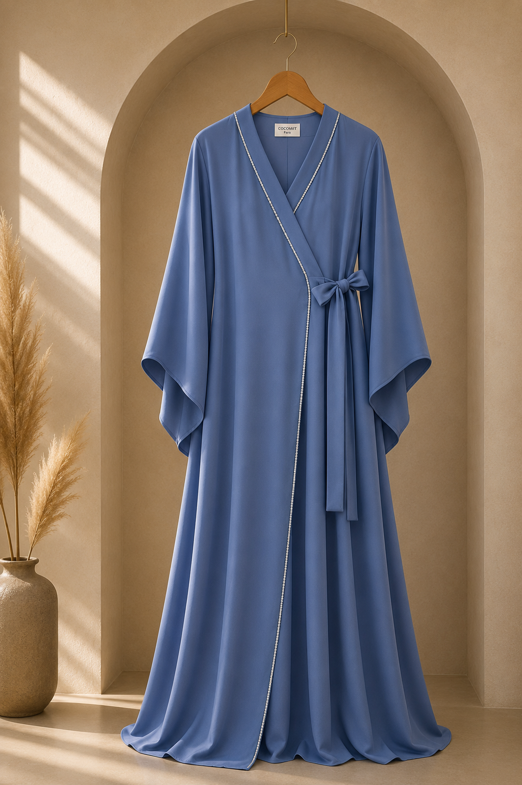 Dark blue Kimono Abaya