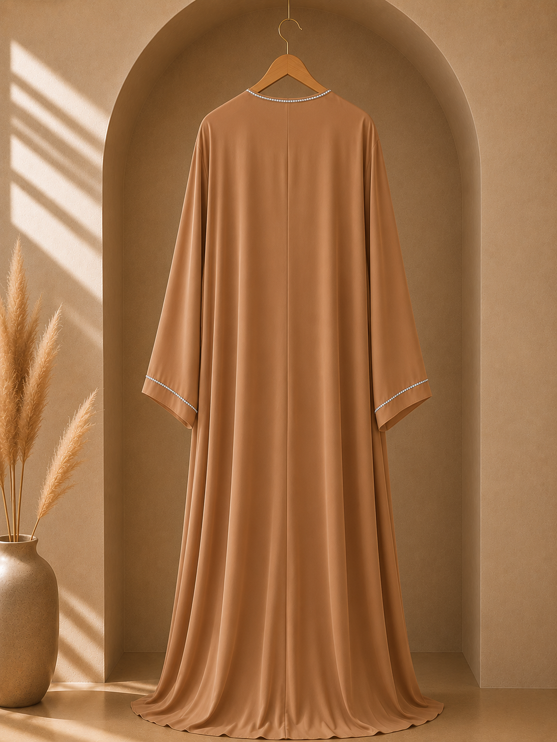dark beige Dubai abaya