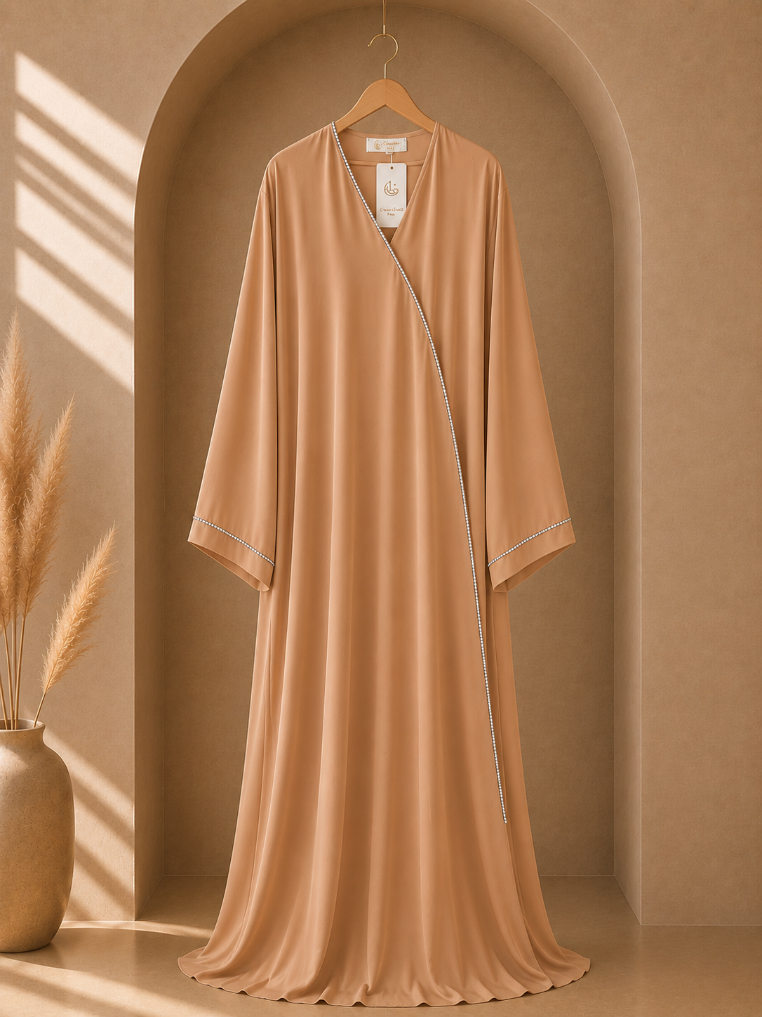 beige Dubai abaya